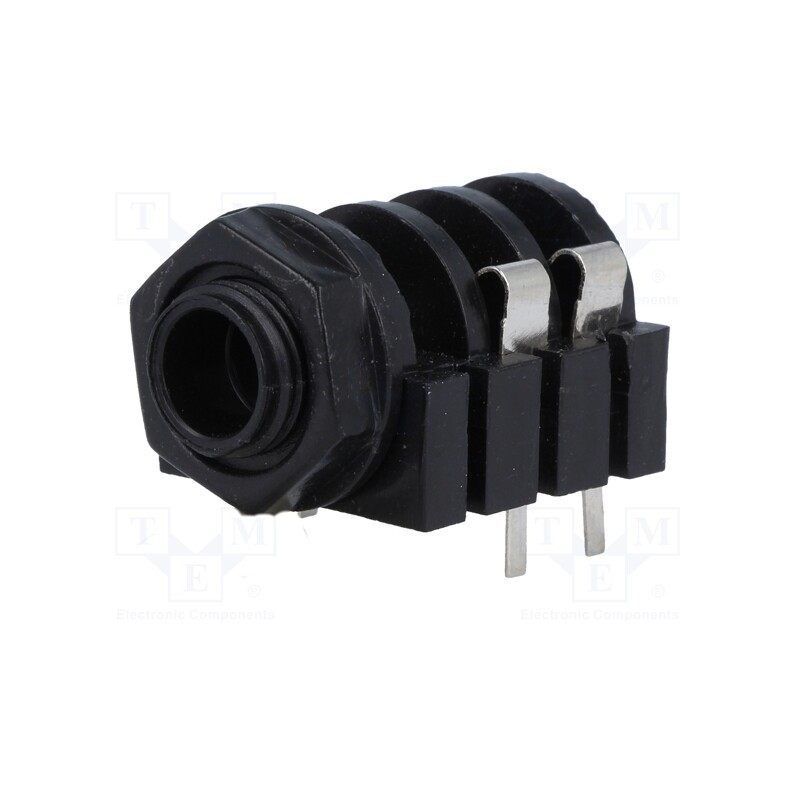10 pcs : JC-211 - Socket, Jack 6,3mm, female, mono, ways: 2, for panel mounting, THT