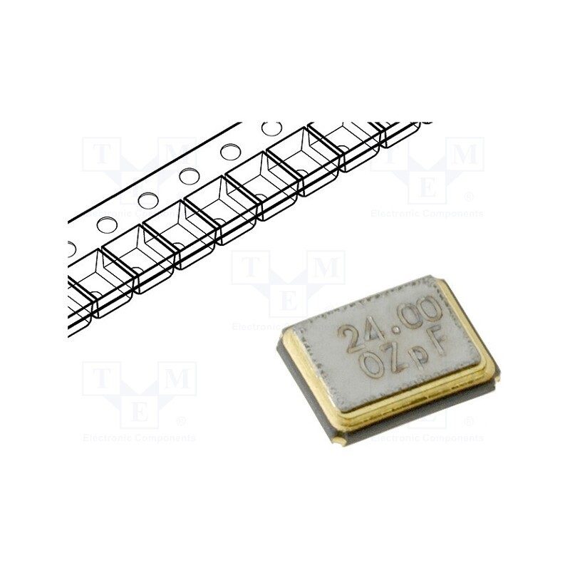 10 pcs : - Resonator: quartz, 24MHz, ±30ppm, 20pF, SMD, 3.2x2.5x0.7mm