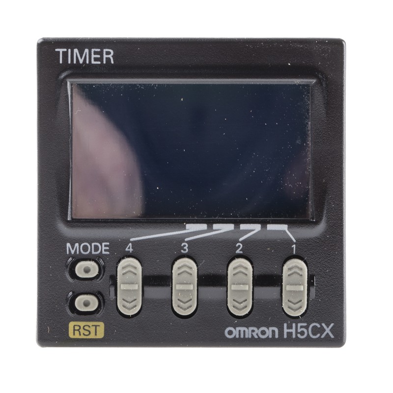 1 pcs - Omron H5CX Series Panel Mount Timer Relay, 12 - 24V ac/dc, 1-Contact, 0.001 s - 9999h