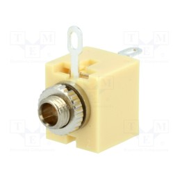 10 pcs : JYO-25 (FC6810) - Socket, Jack 2,5mm, female, mono, ways: 2, soldering, tinned