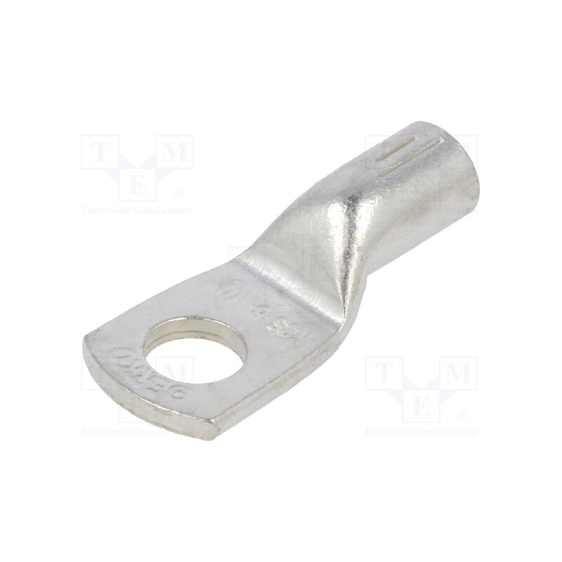 20 pcs : KCS_6-10/1 - Tip: ring tube, M6, 10mm2, crimped, for cable, tinned, copper, 6.4mm