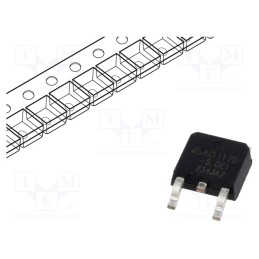20 pcs : AZ1117D-5.0TRE1 - IC: voltage regulator, LDO,linear,fixed, 5V, 1A, DPAK, SMD, ±1%