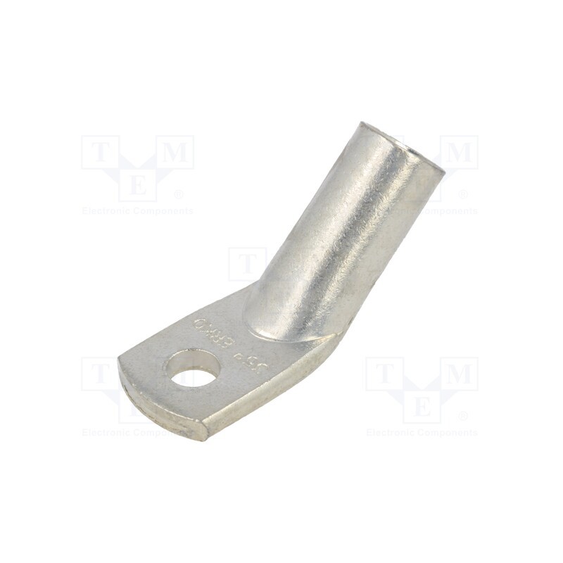 10 pcs : KCS45_6-35/10 - Tip: ring tube, M6, 35mm2, crimped, for cable, angled 45°, tinned