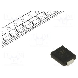 20 pcs : S3J-13-F - Diode: rectifying, SMD, 600V, 3A, SMC, Ufmax: 1.15V, Ifsm: 100A