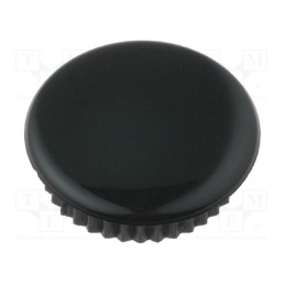 10 pcs : 332.663 - Cap, black, Mounting: push-in, plastic