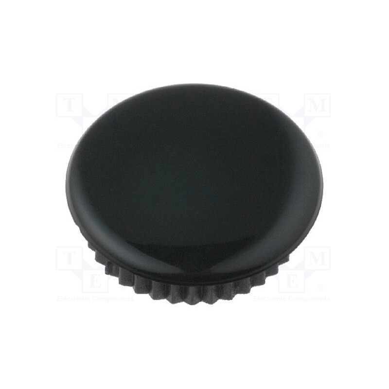 10 pcs : 332.663 - Cap, black, Mounting: push-in, plastic
