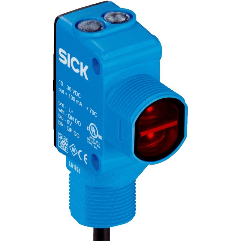 1 pcs - Sick Background Suppression Photoelectric Sensor, Block Sensor, 5 - 300 mm Detection Range