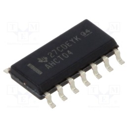 10 pcs : SN74AHCT04DR - IC: digital, NOT, Ch: 6, SMD, SOIC14, 4.5÷5.5VDC, -40÷125°C, 20uA