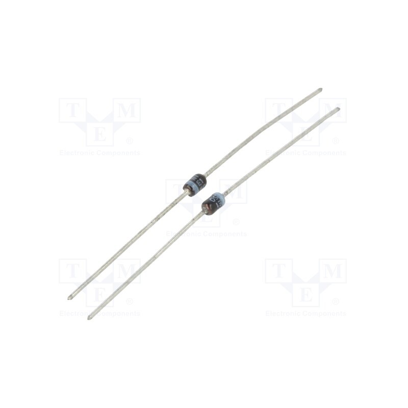 10 pcs : NTE150A - Diode: Zener, 1W, 82V, bag, DO41, single diode, 5uA, 2pcs.