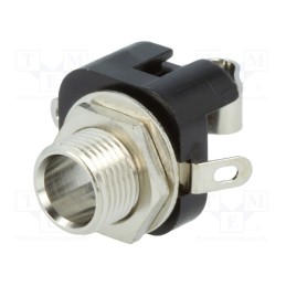 10 pcs : KLBM 3 - Socket, Jack 6,3mm, female, mono, ways: 2, straight, soldering