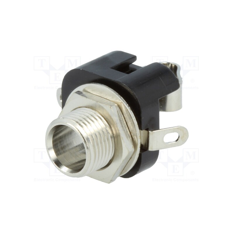 10 pcs : KLBM 3 - Socket, Jack 6,3mm, female, mono, ways: 2, straight, soldering