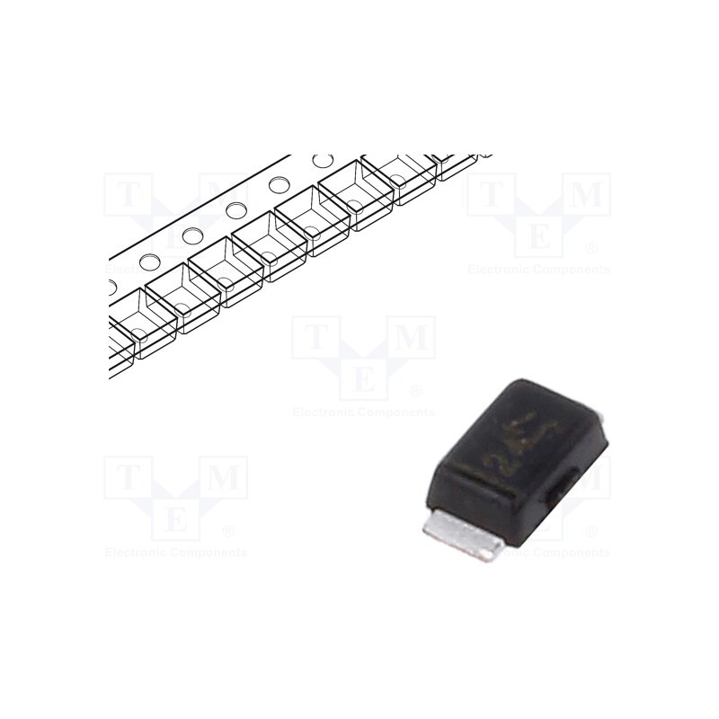 50 pcs : BAT43W-7-F - Diode: Schottky rectifying, SMD, 30V, 0.2A, 5ns, SOD123,