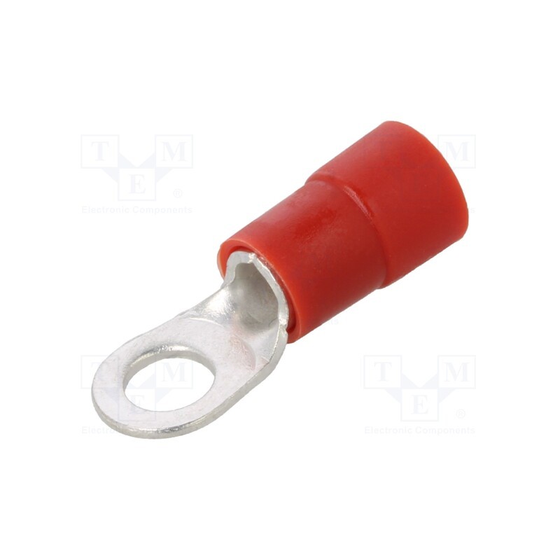 20 pcs : KOE_6-10/100 - Tip: ring, M6, Ø: 6.5mm, 10mm2, crimped, for cable, insulated, tinned