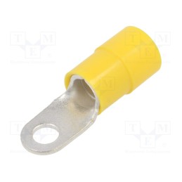 10 pcs : KOE_6-25/50 - Tip: ring, M6, Ø: 6.5mm, 25mm2, crimped, for cable, insulated, tinned