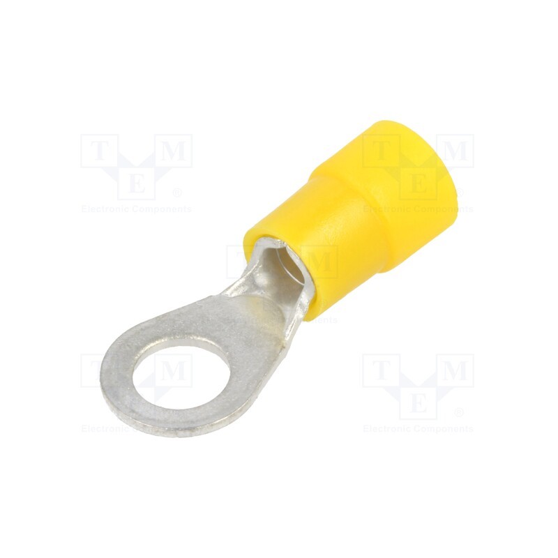 50 pcs : KOE_6-6/100 - Tip: ring, M6, Ø: 6.5mm, 4÷6mm2, crimped, for cable, insulated