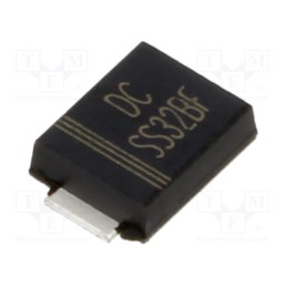 50 pcs : SS32BF - Diode: Schottky rectifying, SMD, 20V, 3A, SMB flat,