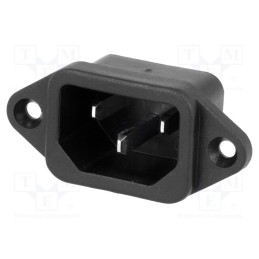 10 pcs : KS-101 - Connector: AC supply, socket, male, 10A, 250VAC, IEC 60320, C14 (E)