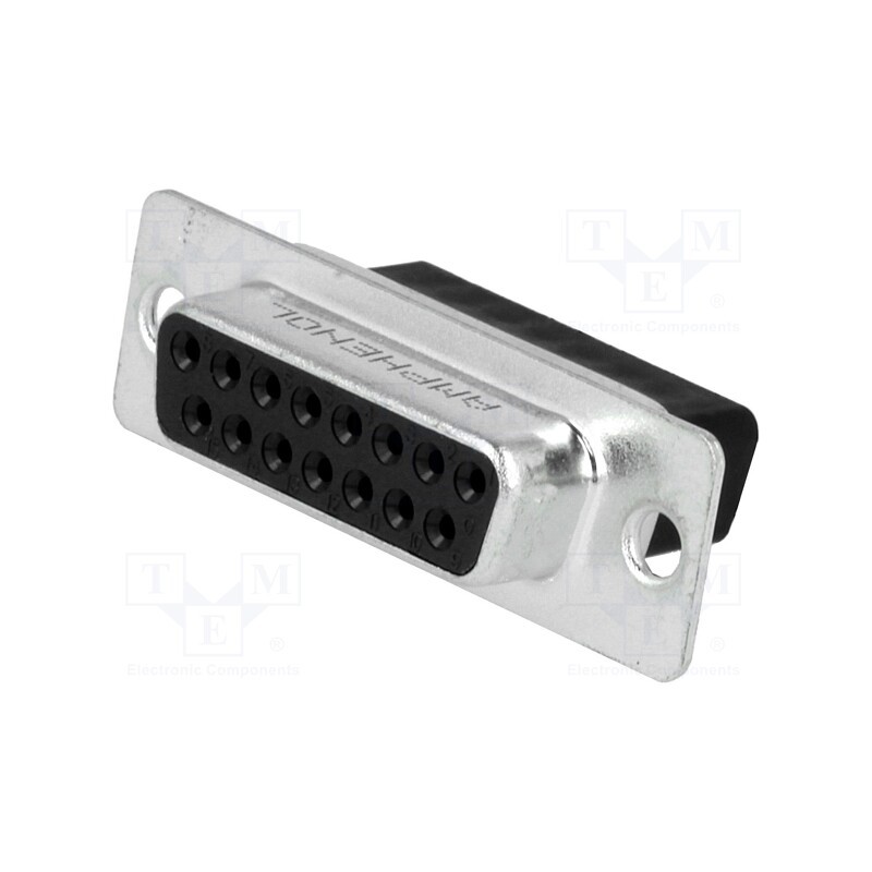 10 pcs : L177RRA15S - D-Sub, PIN: 15, plug, female, for cable, crimped, Type: w/o contacts