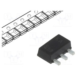 10 pcs : BSS87H6327FTSA1 - Transistor: N-MOSFET, unipolar, 240V, 0.26A, 1W, SOT89-4