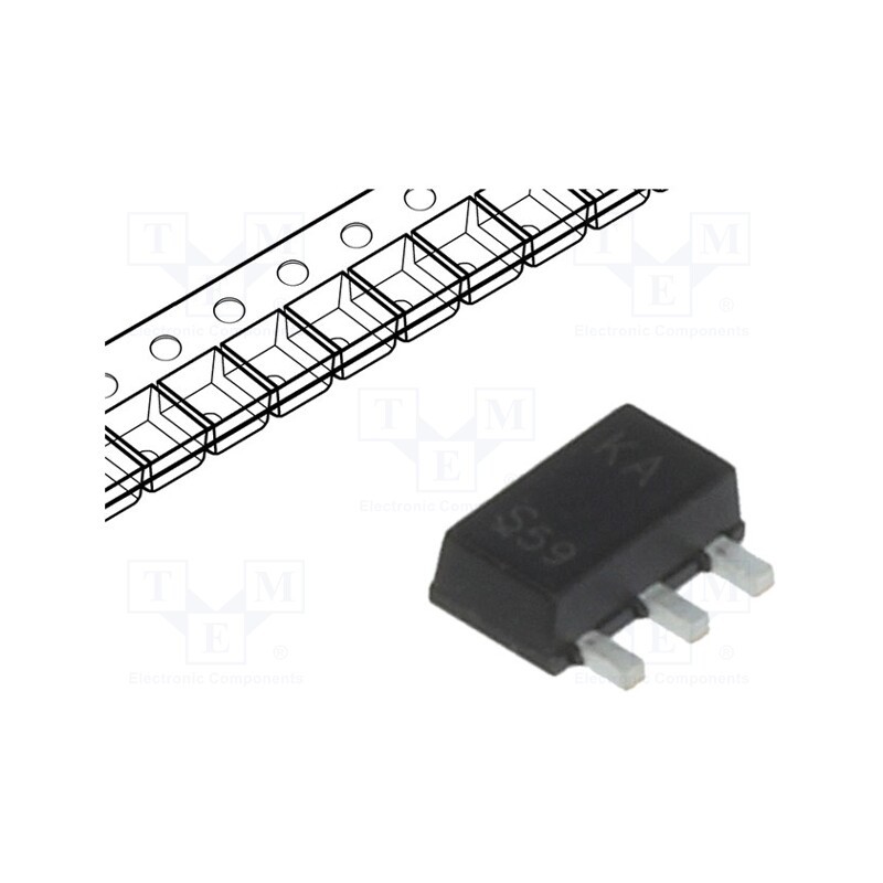 10 pcs : BSS87H6327FTSA1 - Transistor: N-MOSFET, unipolar, 240V, 0.26A, 1W, SOT89-4