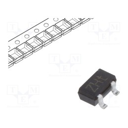 50 pcs : PDTB113ZUX - Transistor: PNP, bipolar, BRT, 50V, 0.5A, SC70,SOT323, R1: 1kΩ
