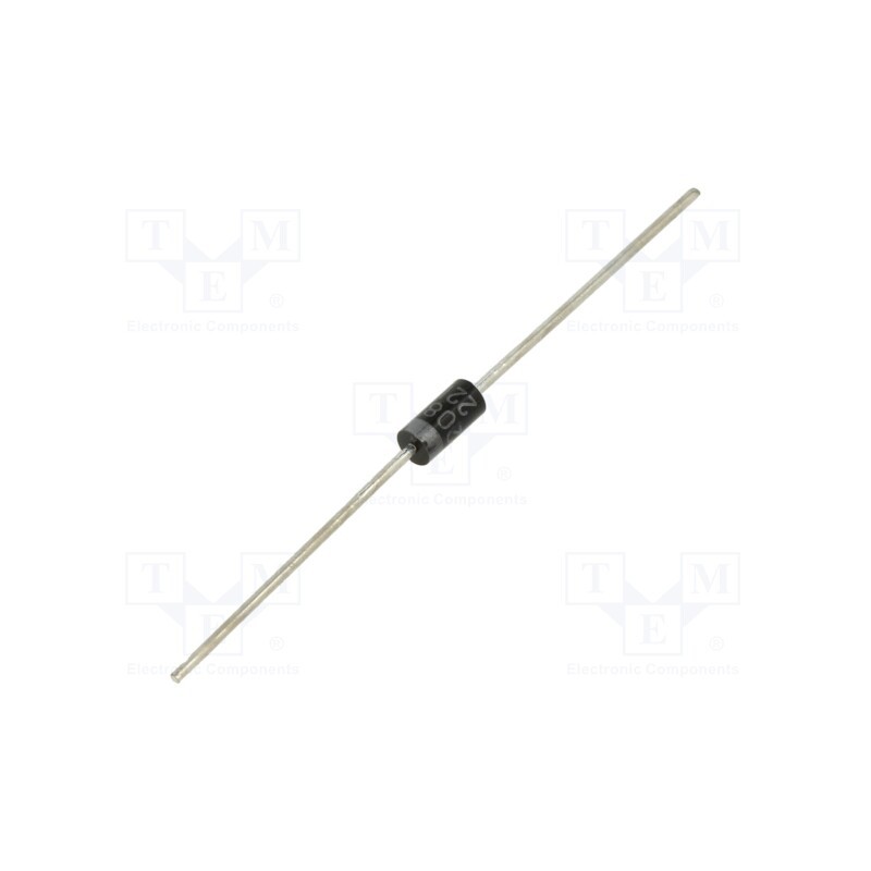50 pcs : SF208GTA - Diode: rectifying, THT, 600V, 2A, , DO15, Ufmax: 1.75V, 35ns