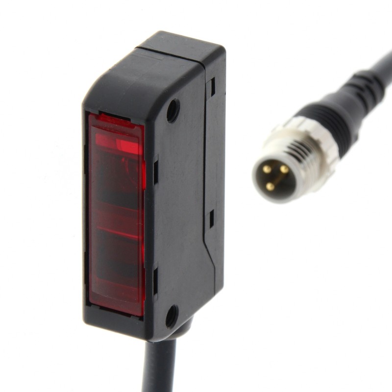 1 pcs - Omron Limited Reflective Photoelectric Sensor, Block Sensor, 60 mm Detection Range