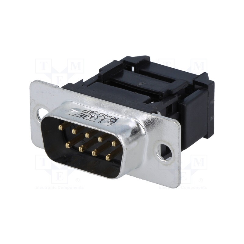 10 pcs : L17DEFRA09P - D-Sub, PIN: 9, plug, male, for ribbon cable, IDC, Contacts: brass, 5A