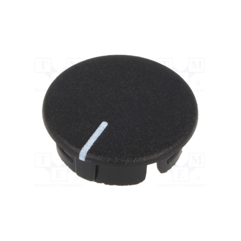 10 pcs : A4120100 - Cap, ABS, black, push-in, Pointer: white, round, A2520,A2620
