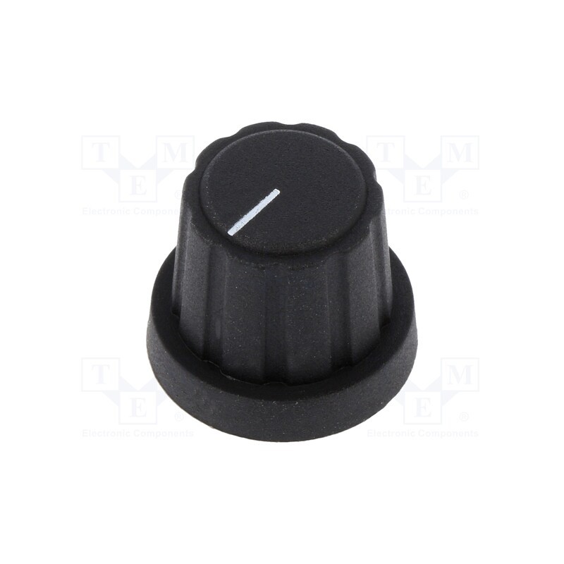 10 pcs : CP3450 - Knob, with pointer, polyamide 6, Øshaft: 6.35mm, Ø19.3x16.3mm