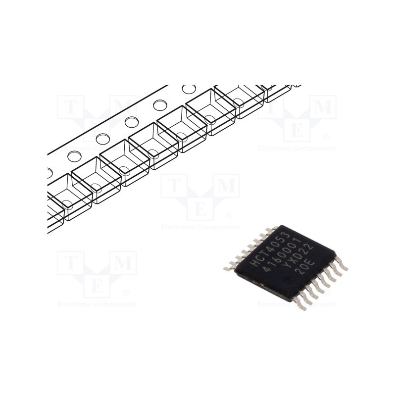10 pcs : 74HCT4053PW,118 - IC: digital, analog,demultiplexer,multiplexer, CMOS,TTL, SMD