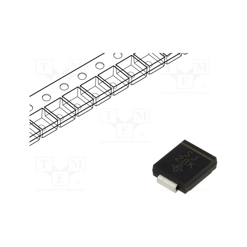 20 pcs : S3J-E3/57T - Diode: rectifying, SMD, 600V, 3A, 2.5us, SMC, Ufmax: 1.15V, Ifsm: 100A