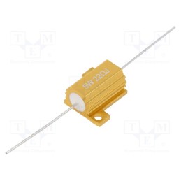 10 pcs : AHP5W-22RJ - Resistor: wire-wound, with heatsink, 22Ω, 5W, ±5%, 50ppm/°C, axial