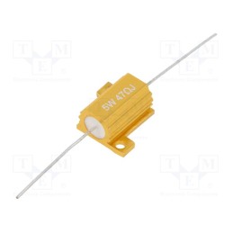 10 pcs : AHP5W-47RJ - Resistor: wire-wound, with heatsink, 47Ω, 5W, ±5%, 50ppm/°C, axial