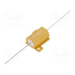10 pcs : AHP5W-680RJ - Resistor: wire-wound, with heatsink, 680Ω, 5W, ±5%, 30ppm/°C, axial