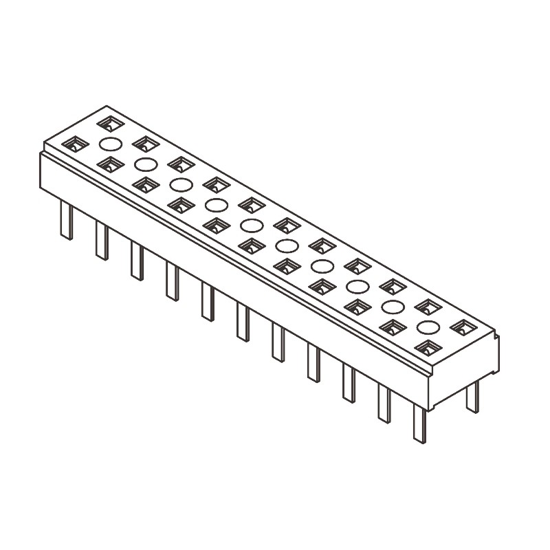 1 pcs - Samtec CLT Series Straight Through Hole Mount PCB Socket, 30-Contact, 2-Row, 2mm Pitch, Solder Termination