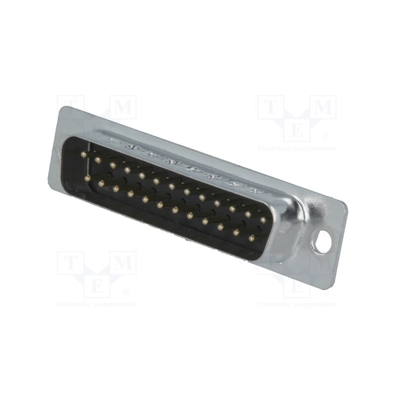 10 pcs : L717SDB25P - D-Sub, PIN: 25, plug, male, for cable, soldering, Contacts: brass, 5A