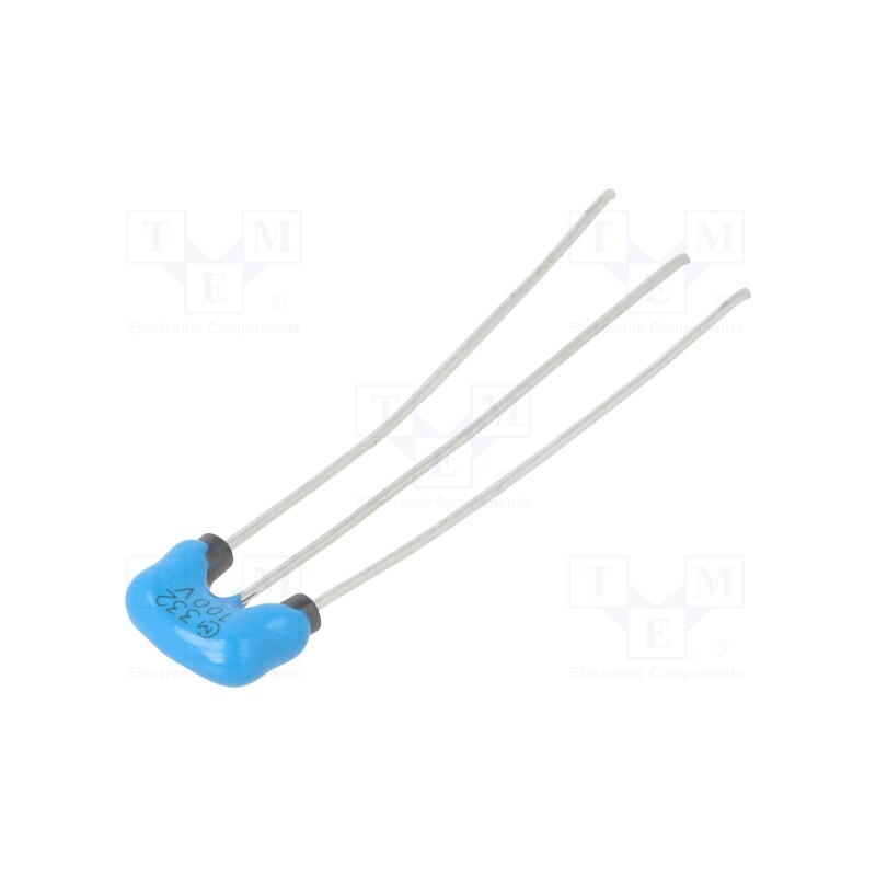 50 pcs : DSS1NB32A332Q91A - Filter: anti-interference, 100V, 3.3nF, THT, ±10%