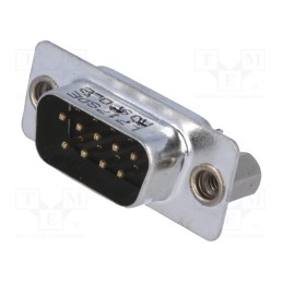 10 pcs : L717SDEH09POL2 - D-Sub, PIN: 9, male, THT, Contacts: brass, UNC 4-40, Locking: screws