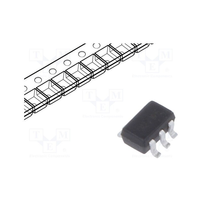 50 pcs : 74LVC1G04SE-7 - IC: digital, NOT, Ch: 1, SMD, SOT353, 1.65÷5.5VDC, -40÷125°C, LVC