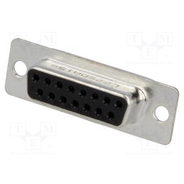 10 pcs : L77SDA15S - D-Sub, PIN: 15, plug, female, for cable, soldering, 5A, 250V, 20mΩ
