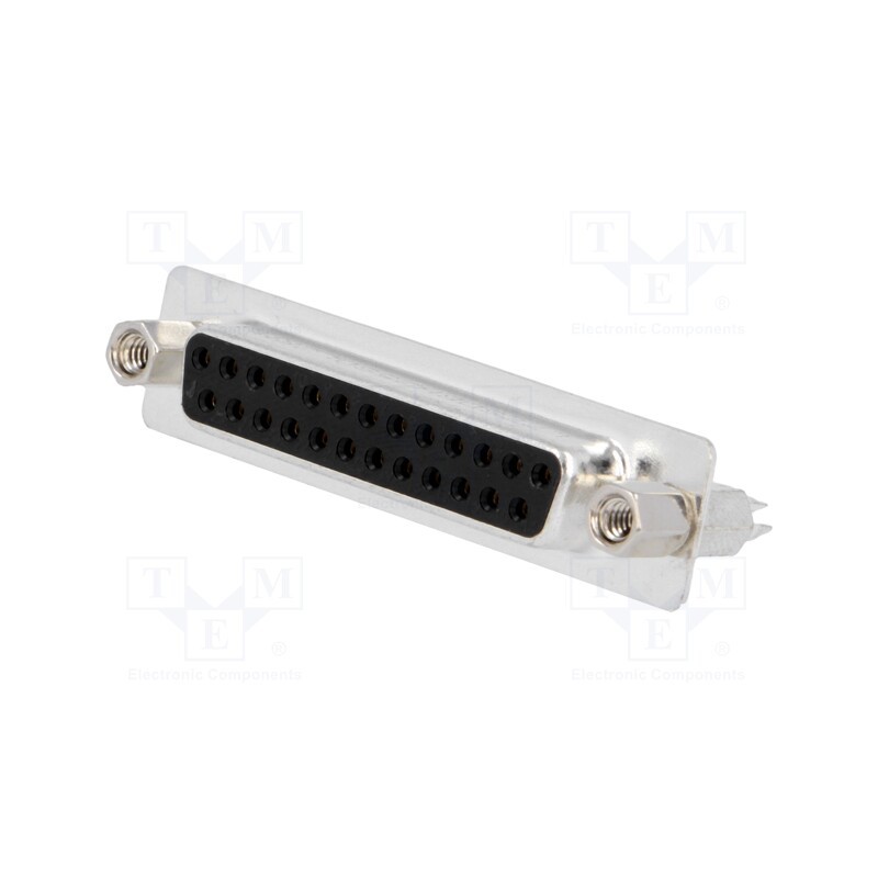 10 pcs : L77SDBH25SOL2RM8 - D-Sub, PIN: 25, socket, female, on PCBs,PCB snap, straight, THT