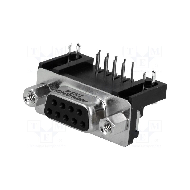 10 pcs : L77SDE09S1ACH4F - D-Sub, PIN: 9, socket, female, angled 90°, THT, UNC 4-40, 5A, 250V