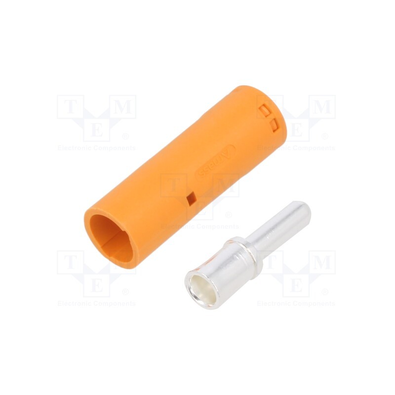 10 pcs : LCA60-M - Plug, DC supply, LC, male, PIN: 1, for cable, soldering, orange, 55A