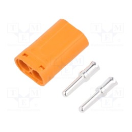10 pcs : LCB30-M - Plug, DC supply, LC, male, PIN: 2, for cable, soldering, orange, 20A