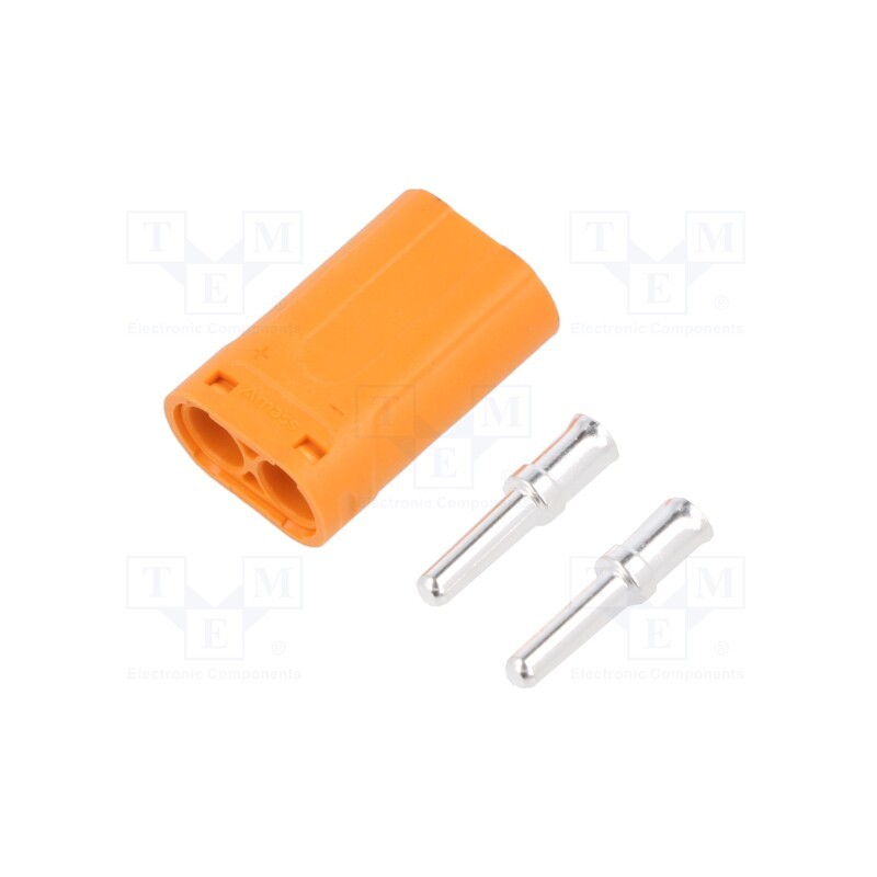 10 pcs : LCB30-M - Plug, DC supply, LC, male, PIN: 2, for cable, soldering, orange, 20A