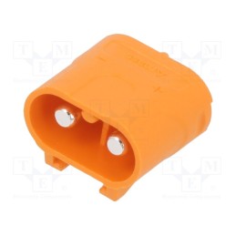 10 pcs : LCB30PB-M - Socket, DC supply, LC, male, PIN: 2, on PCBs, THT, orange, 20A, 1kV
