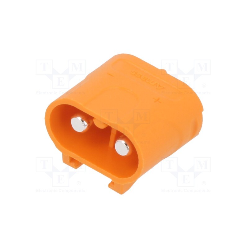 10 pcs : LCB30PB-M - Socket, DC supply, LC, male, PIN: 2, on PCBs, THT, orange, 20A, 1kV