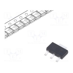 10 pcs : FZT600TA - Transistor: NPN, bipolar, 140V, 2A, 3W, SOT223