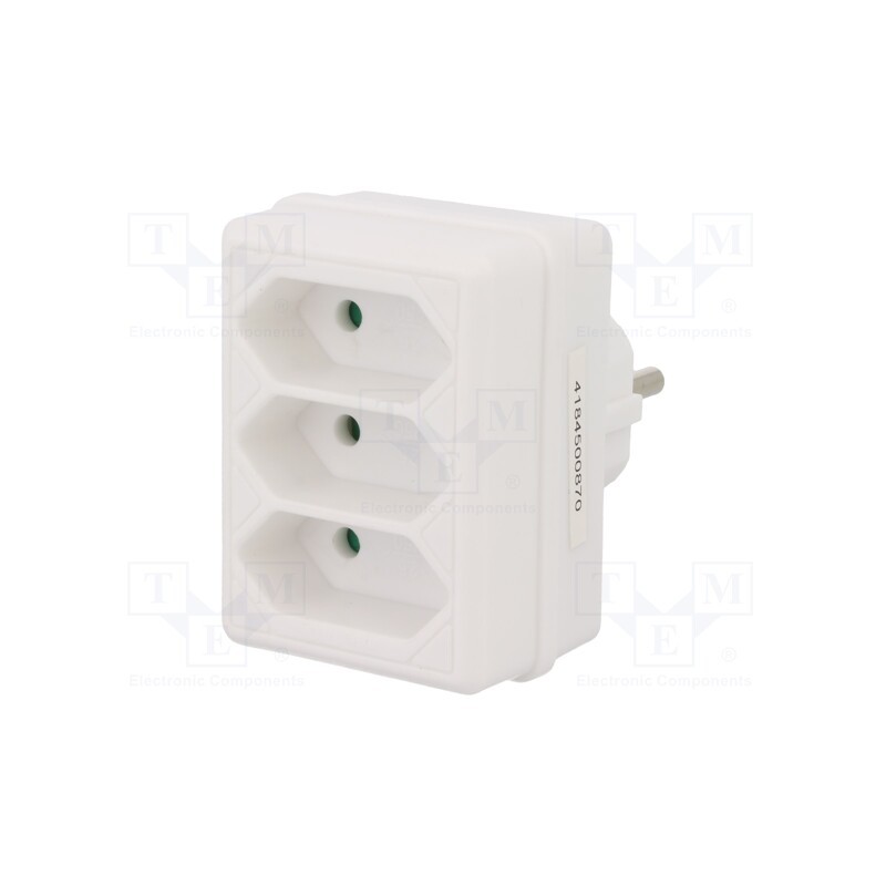 10 pcs : LPS219 - Connector: AC supply, splitter, Type: Euro,child protection